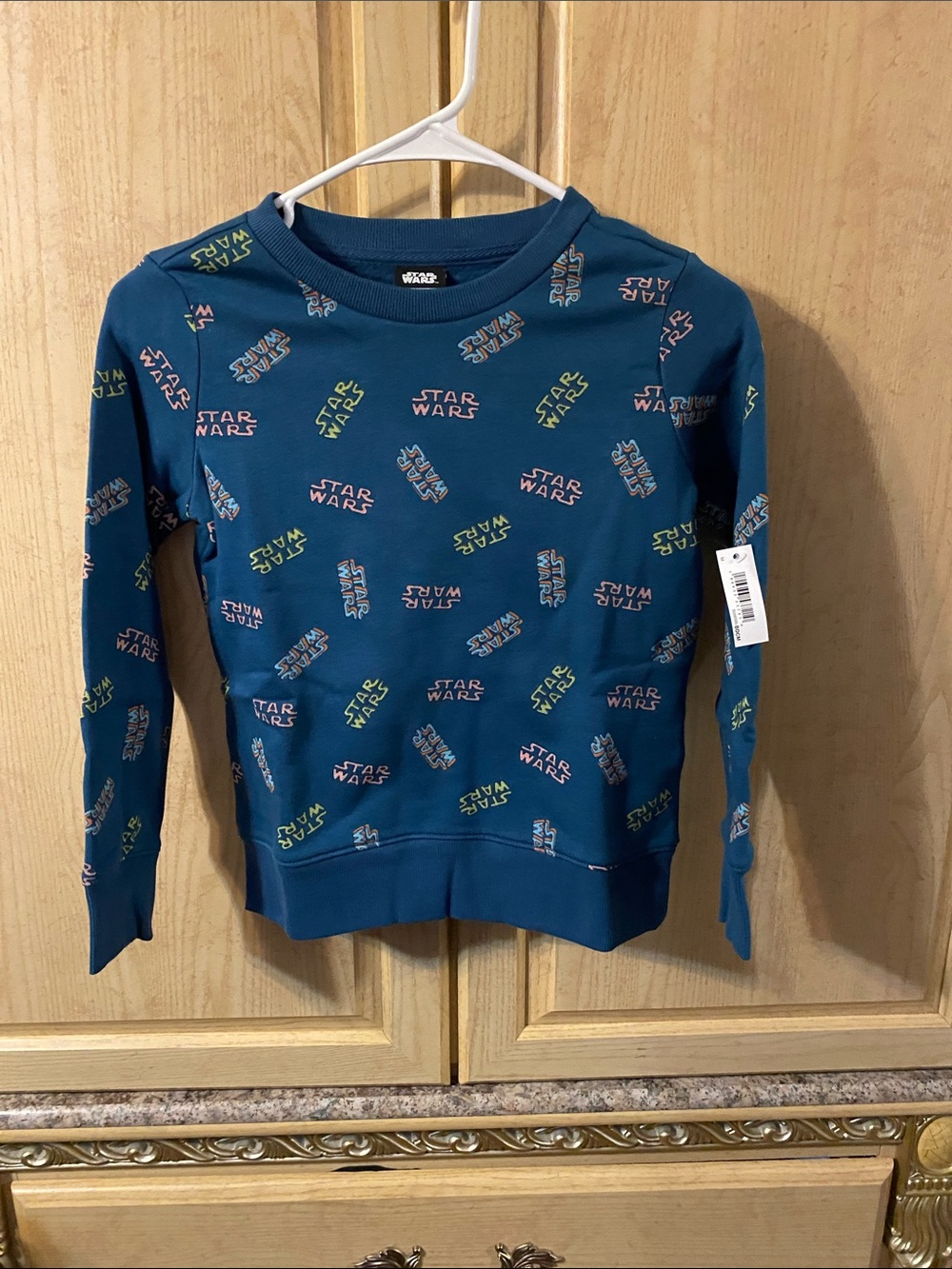 Star Wars Kids Teal Blue Logo Pullover Sweatshirt